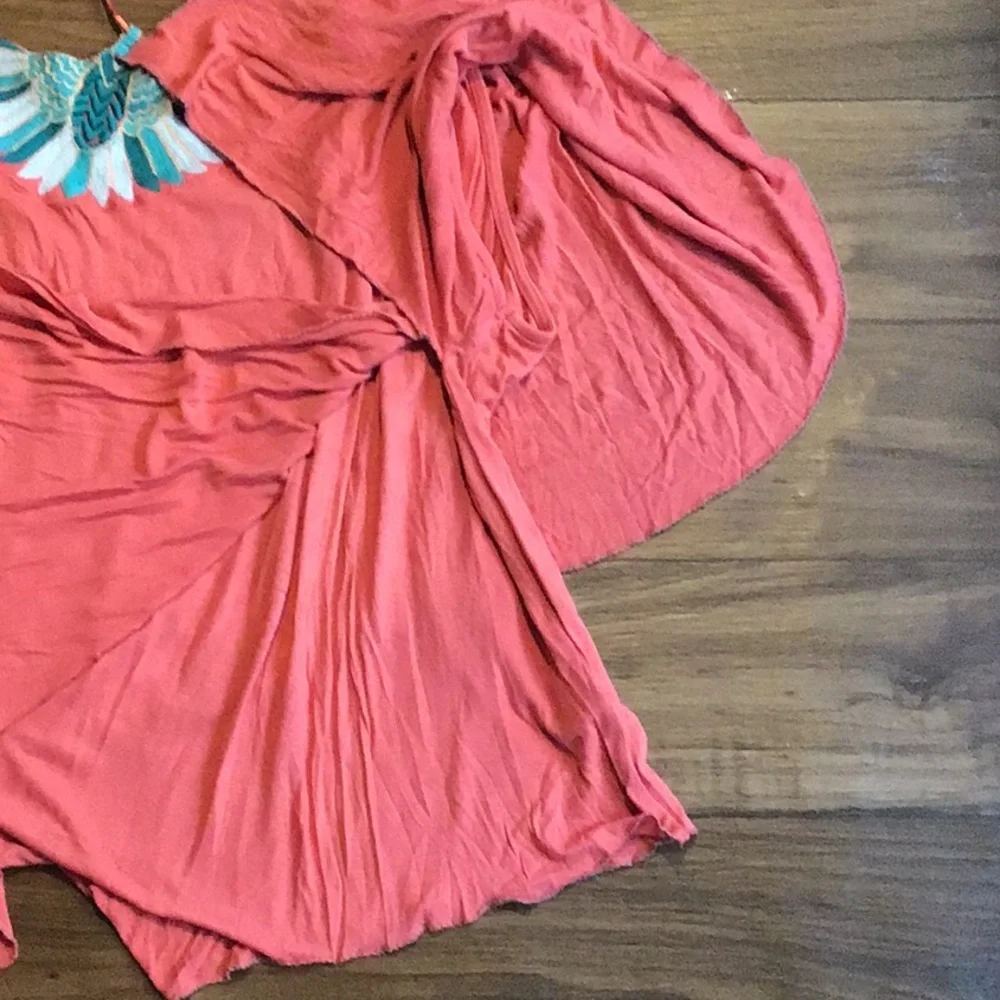 Free People Coral Mayfair top NWT halter tie neck